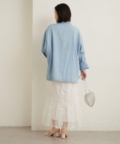 透紗蕾絲設計 半身裙