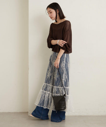 透紗蕾絲設計 半身裙