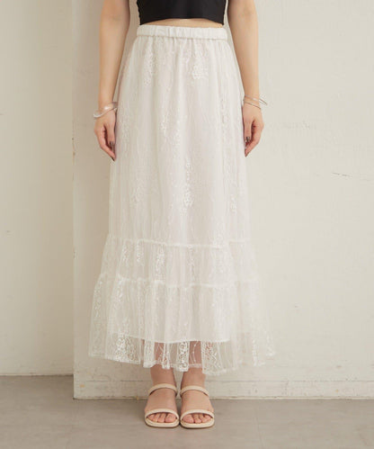 透紗蕾絲設計 半身裙