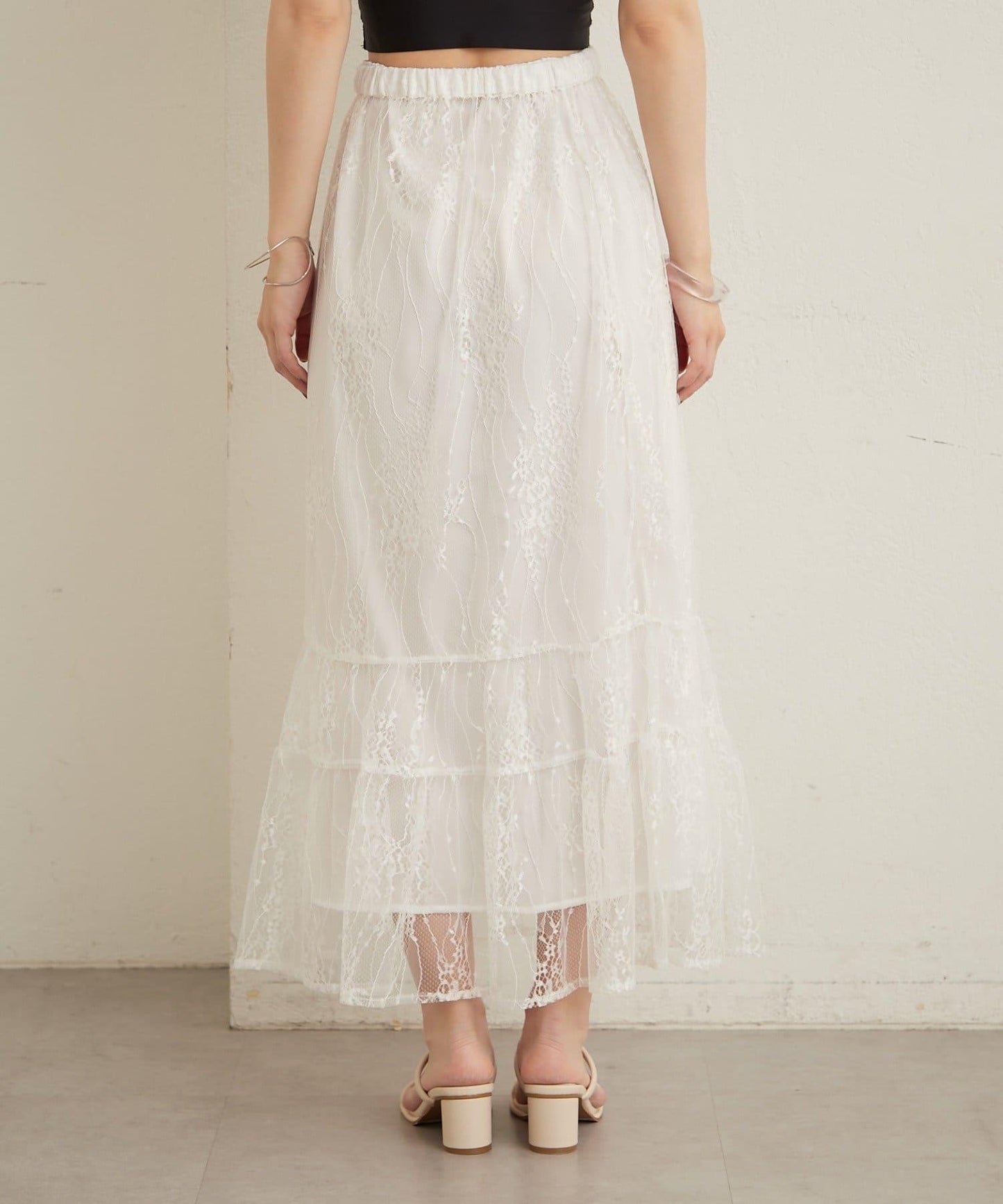 透紗蕾絲設計 半身裙