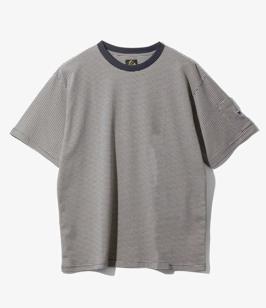 Needles S/S Crew Neck Tee Cotton Stripe Jersey 條紋棉質圓領短袖T恤