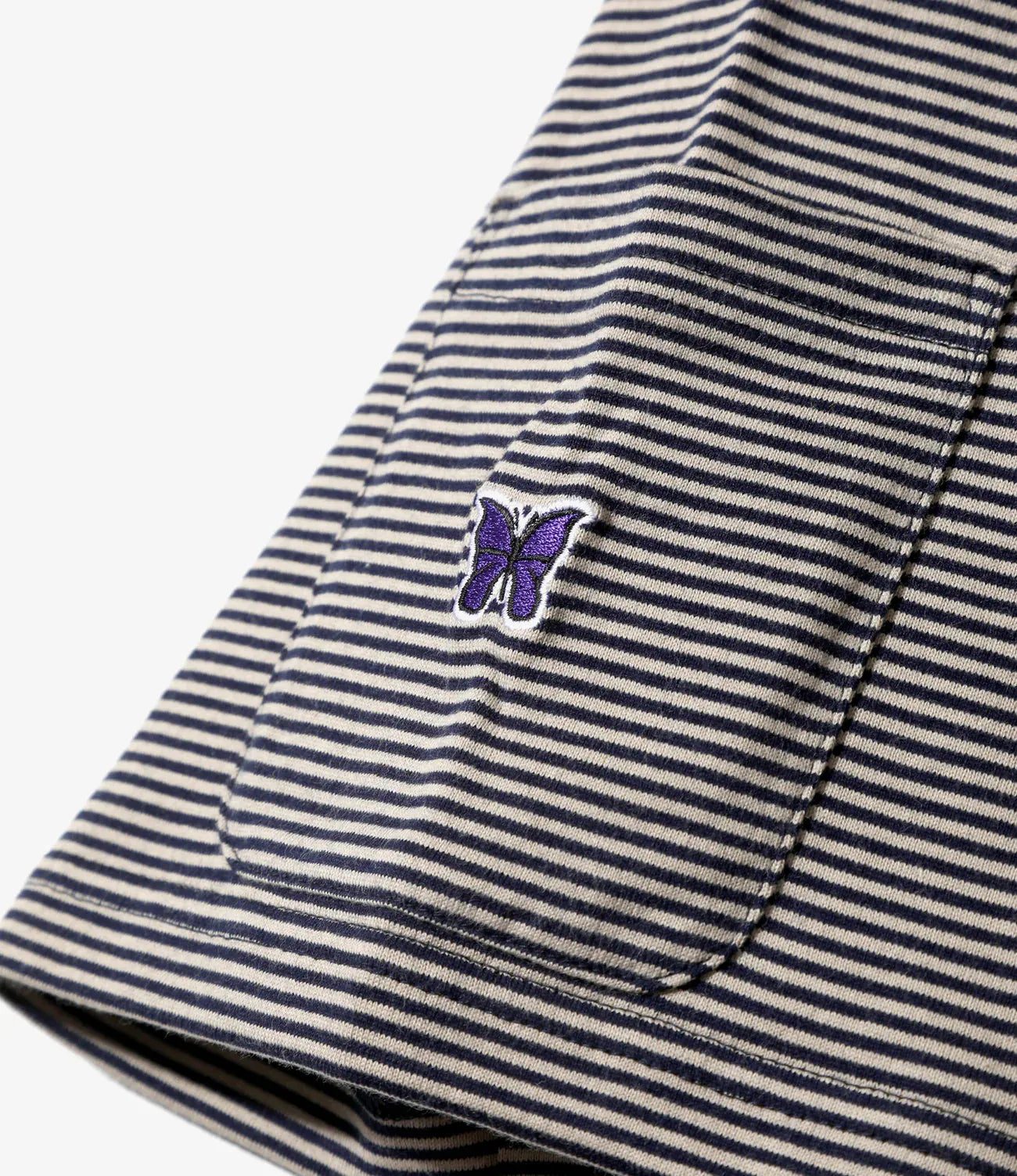 Needles S/S Crew Neck Tee Cotton Stripe Jersey 條紋棉質圓領短袖T恤