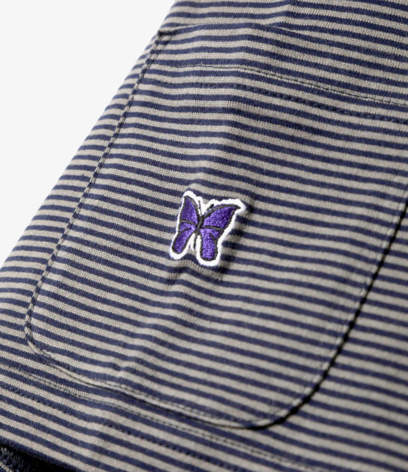 Needles S/S Crew Neck Tee Cotton Stripe Jersey 條紋棉質圓領短袖T恤