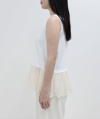 蕾絲拼接 背心