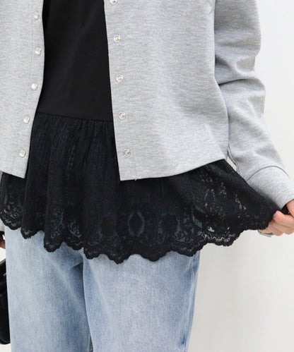 蕾絲拼接 背心