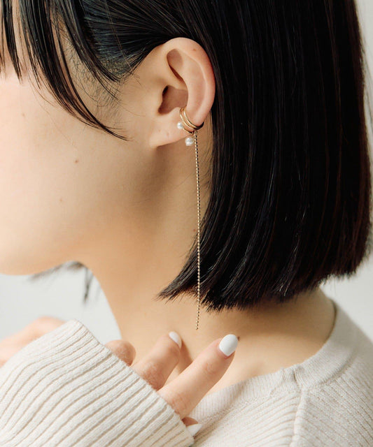球鏈珍珠設計耳扣