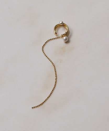 球鏈珍珠設計耳扣