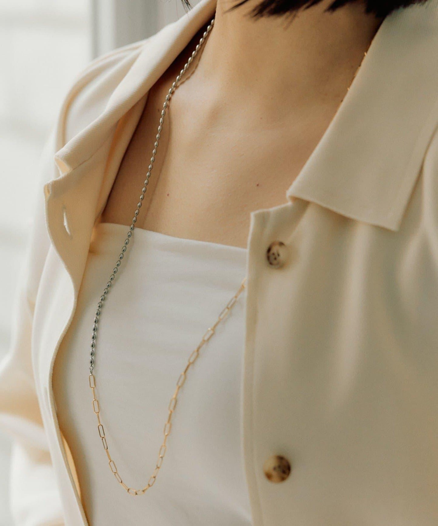 不鏽鋼防金屬過敏 雙色兩款 項鍊