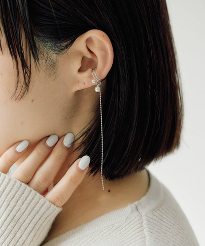 球鏈珍珠設計耳扣