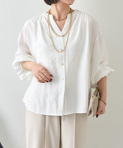 肩部褶皺設計 襯衫 SH款
