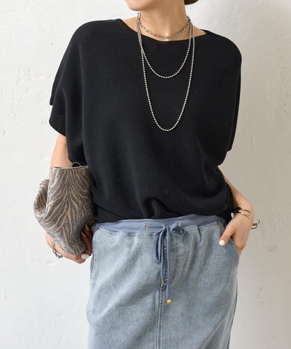 無縫不對稱設計 針織上衣 KN