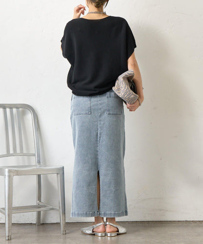 無縫不對稱設計 針織上衣 KN