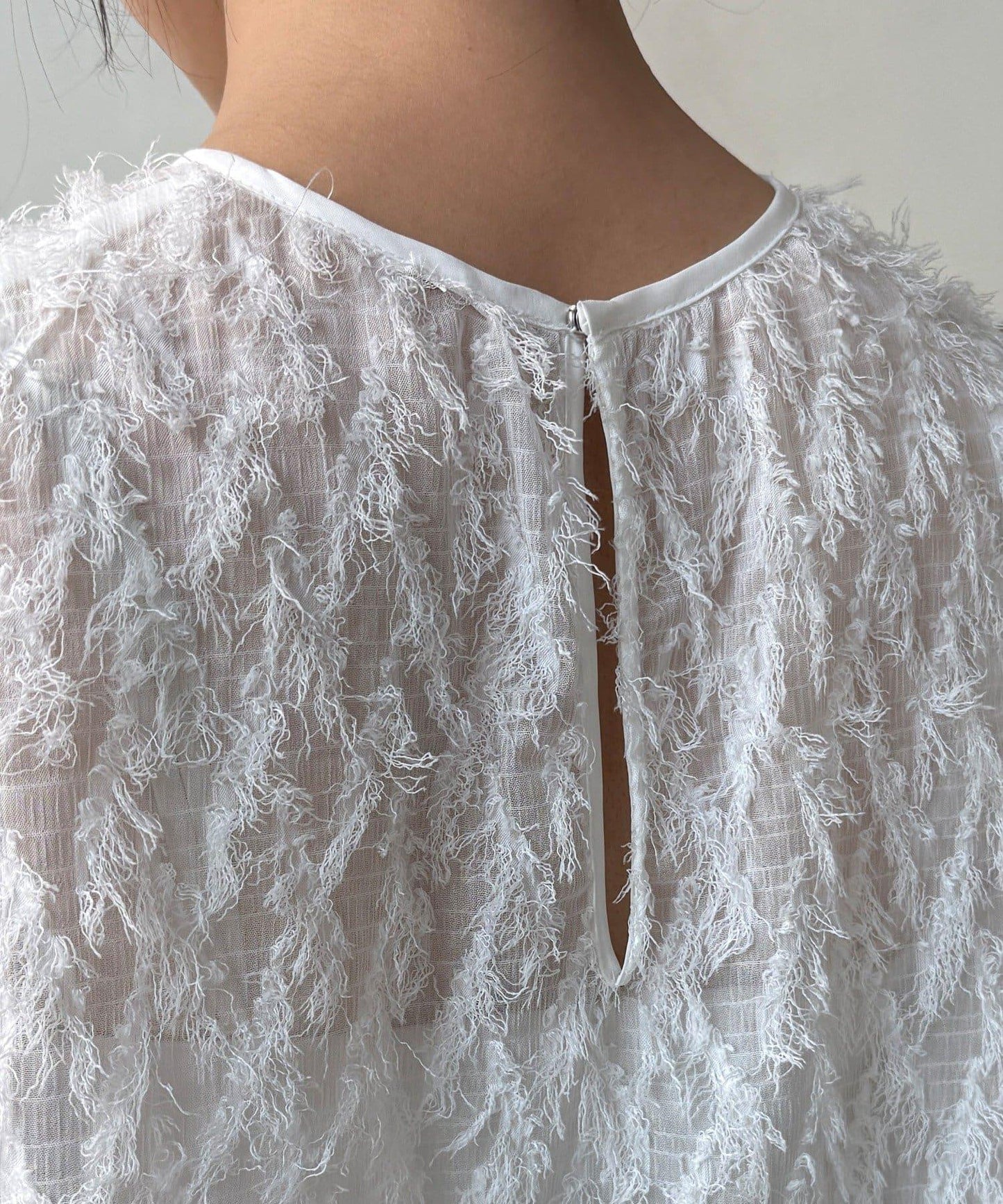 流蘇提花無袖上衣