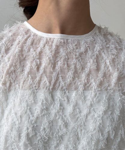 流蘇提花無袖上衣