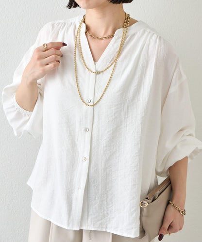 肩部褶皺設計 襯衫 SH款