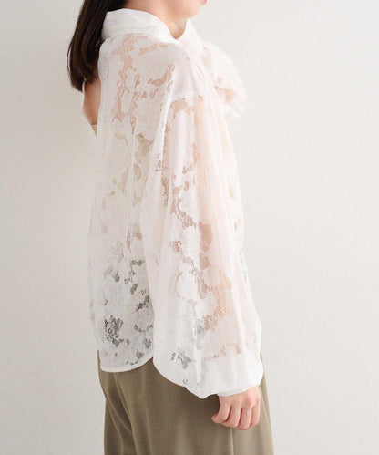 蕾絲蝴蝶結設計襯衫 B款