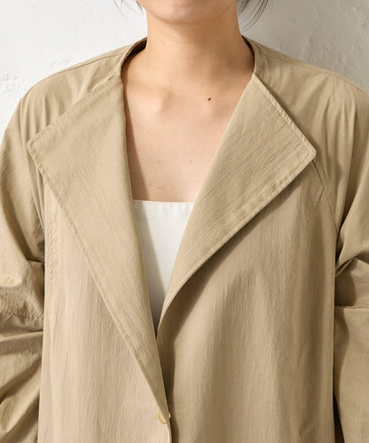 後背帶設計 長款 大衣