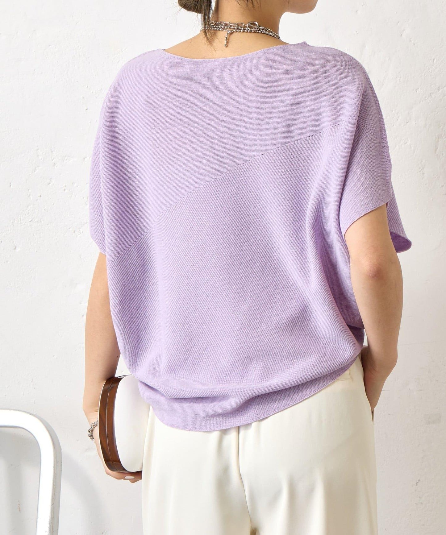 無縫不對稱設計 針織上衣 KN