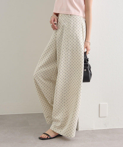 弧形波點褲子