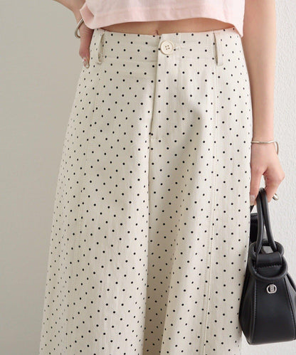 弧形波點褲子