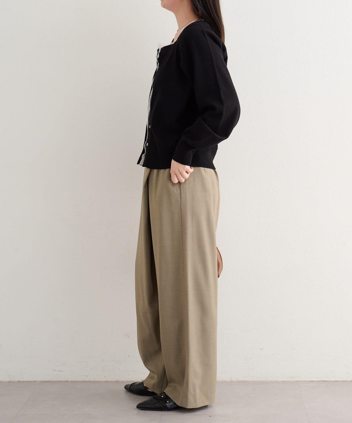 蕾絲方領 針織開衫（4色可選）