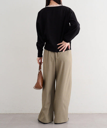 蕾絲方領 針織開衫（4色可選）