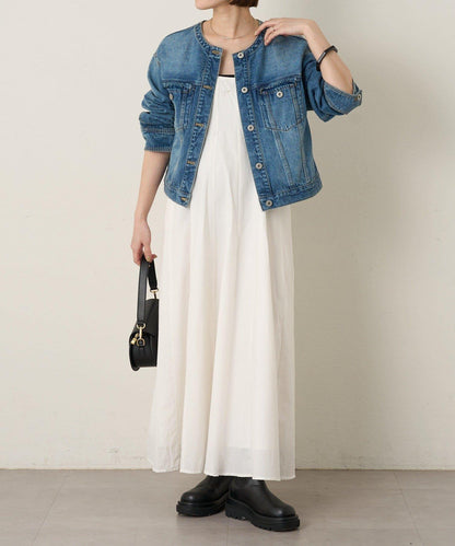 寶石裝飾吊帶連衣裙