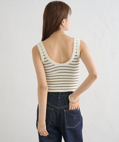 帶胸墊條紋背心