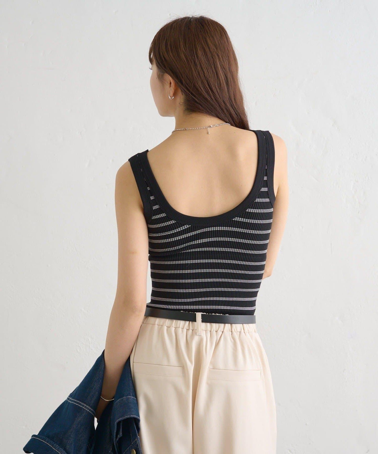 帶胸墊條紋背心