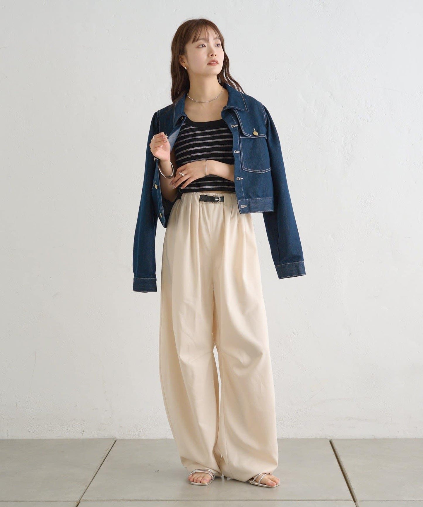 帶胸墊條紋背心