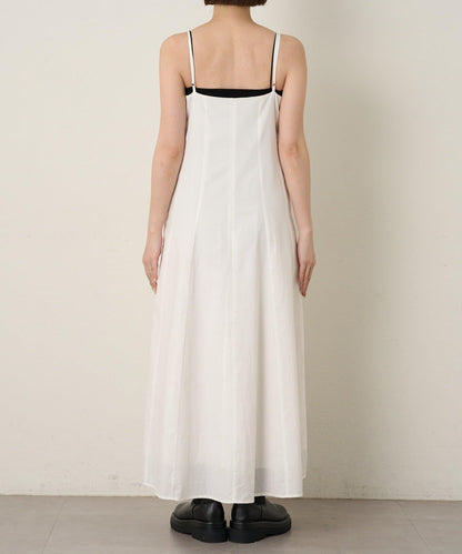 寶石裝飾吊帶連衣裙