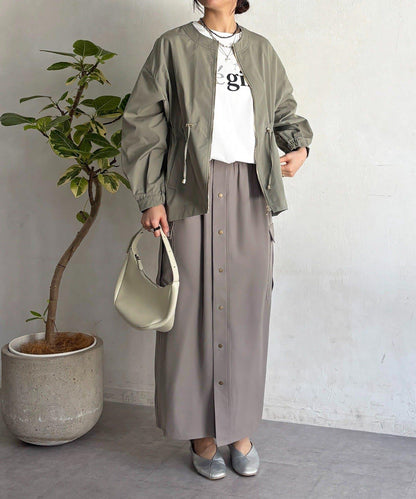 前扣窄身設計半身裙