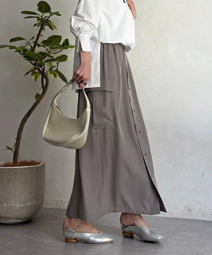 前扣窄身設計半身裙