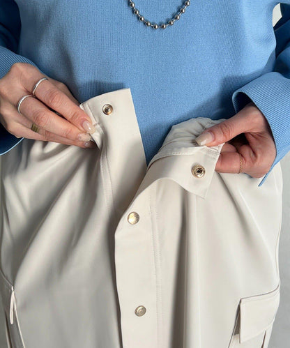 前扣窄身設計半身裙