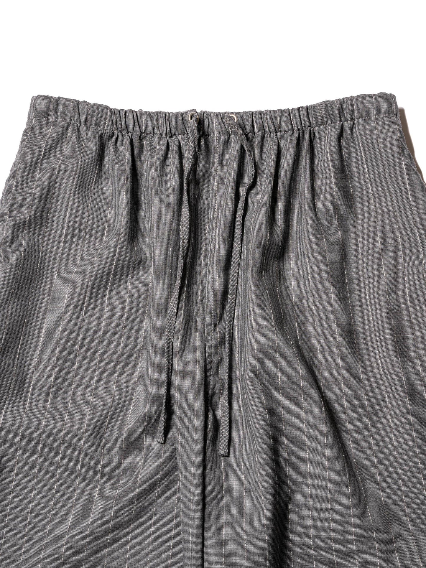 RESEARCHED EASY PANTS WOOL SATIN CHALK STRIPE 褲子