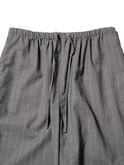 RESEARCHED EASY PANTS WOOL SATIN CHALK STRIPE 褲子
