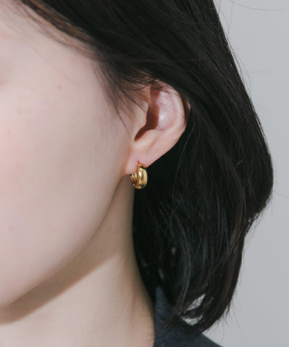 不鏽鋼 飽滿迷你圓環耳環