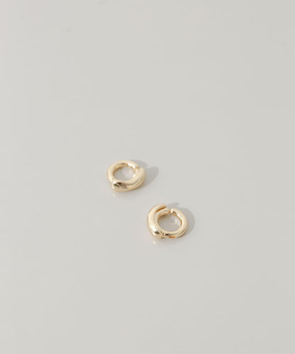 質感金屬 一扣式圈形 耳夾