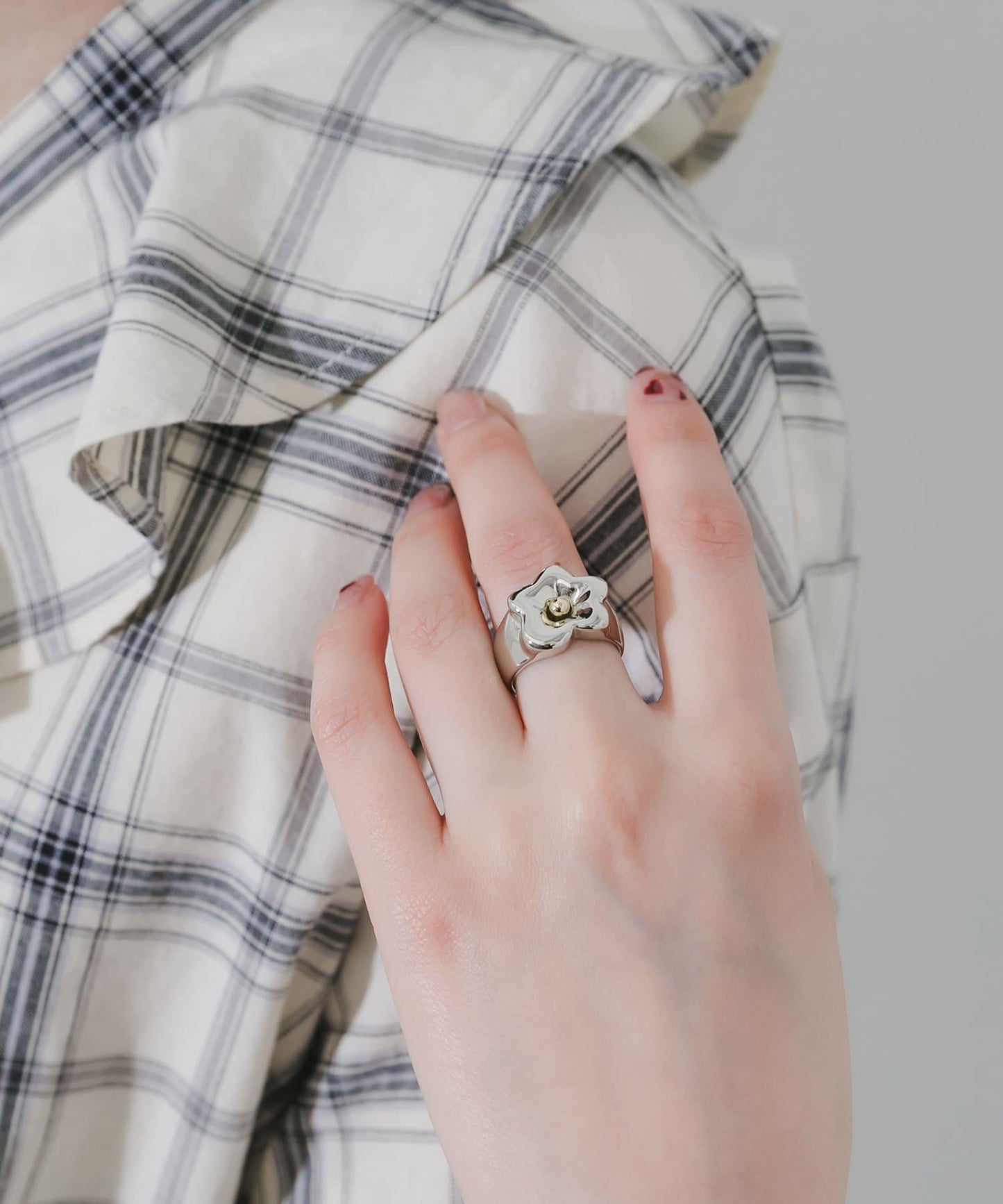 不規則金屬花朵戒指