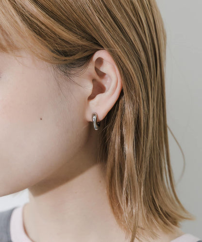 質感金屬 一扣式圈形 耳夾