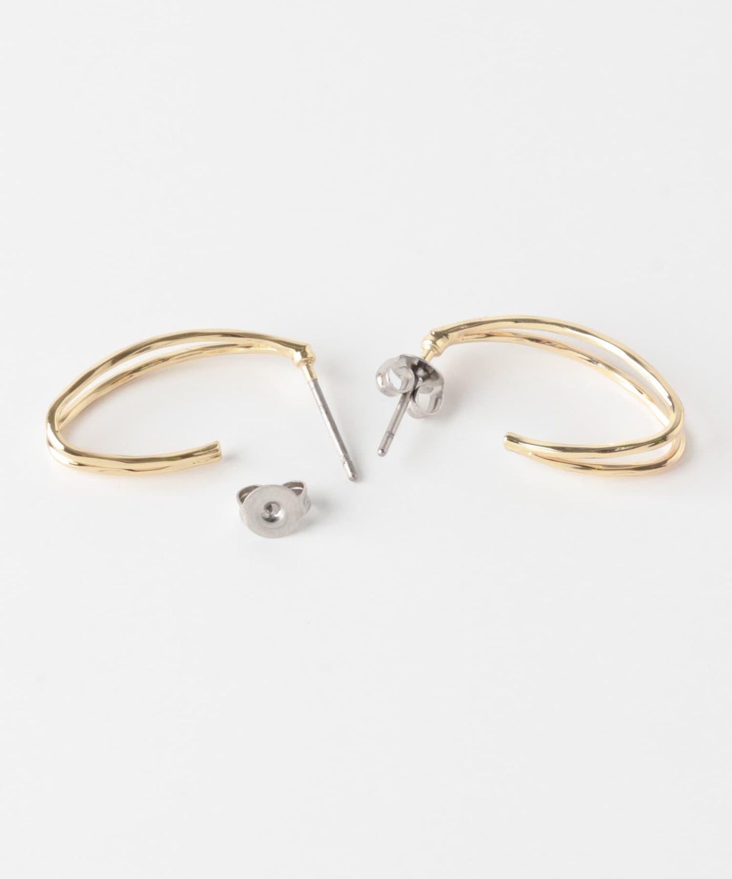 雙細線條設計耳環