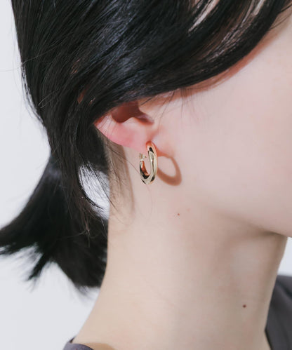 金屬弧形圓環耳環