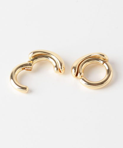 質感金屬 一扣式圈形 耳夾