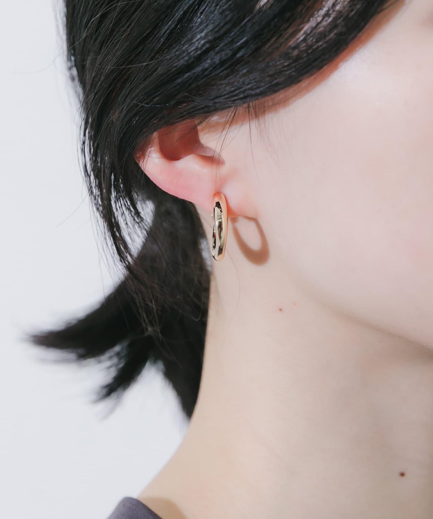 金屬弧形圓環耳環