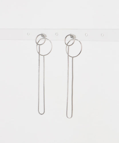 不鏽鋼雙環鏈條耳環