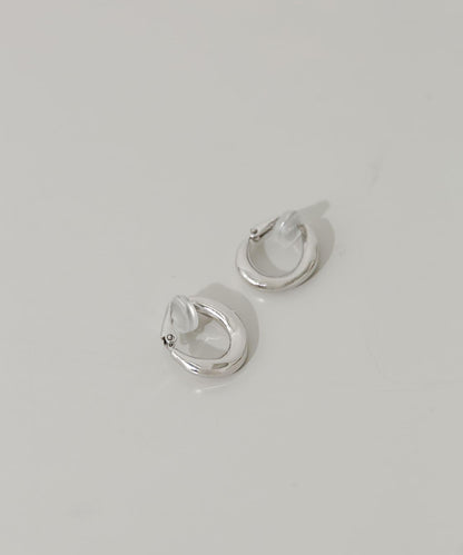 金屬弧形圓環耳環