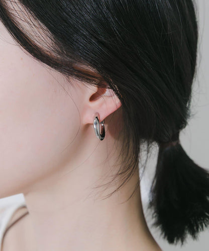 金屬弧形圓環耳環