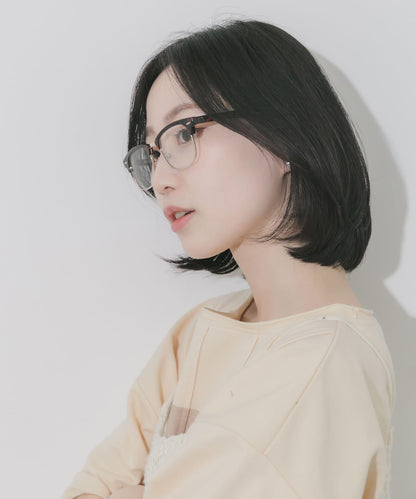 半框方形平光眼鏡