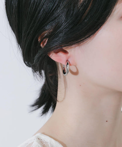 金屬弧形圓環耳環