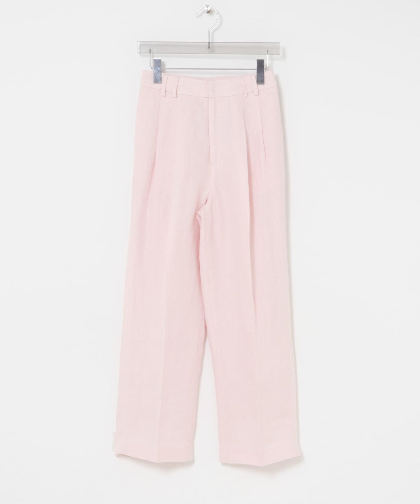 牛津紡亞麻直筒褲